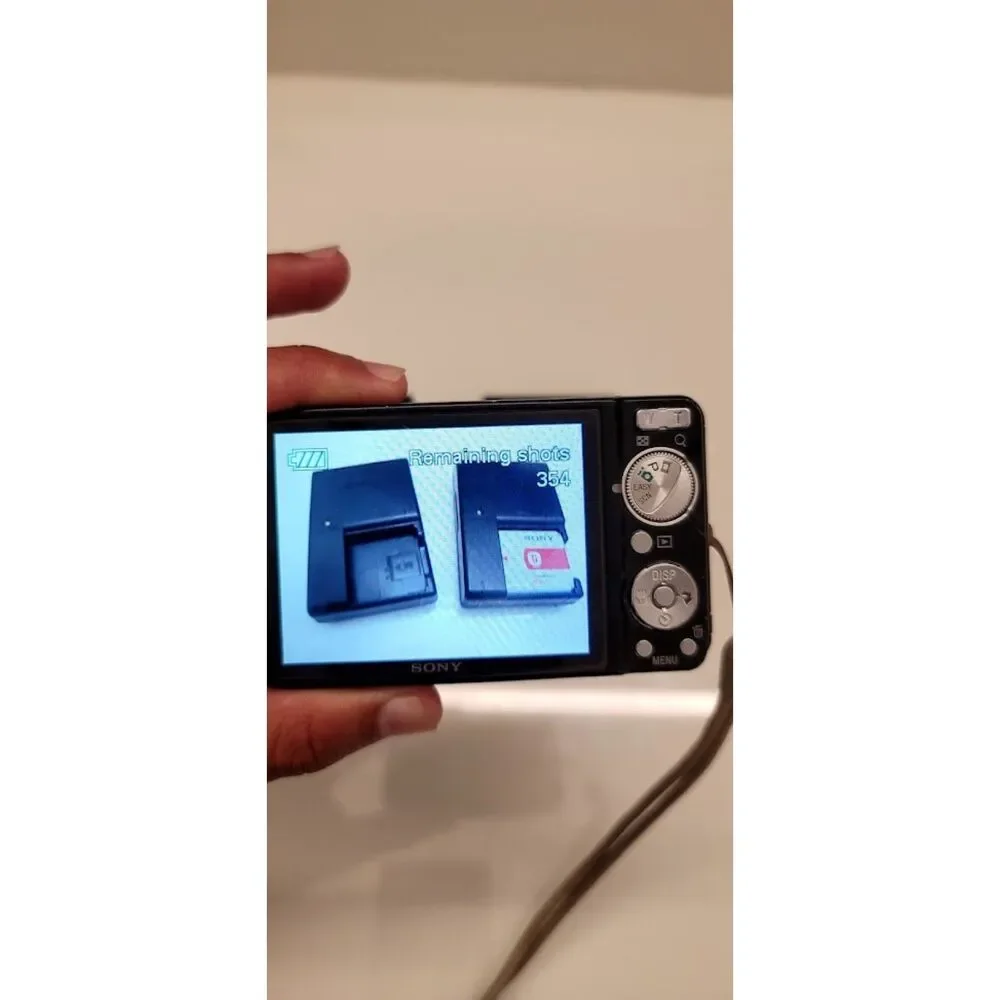 Sony Cyber-shot DSC-W290 Black 12.1MP CCD Digital Camera Battery Charger Y2K